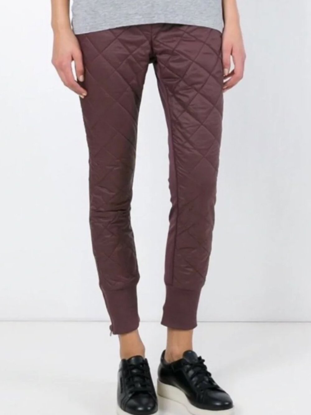 Stella McCartney x Adidas Maroon Quilted Moto Pant